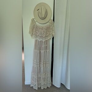 Vice boho off-the shoulder lace dress. Brand new, never worn.